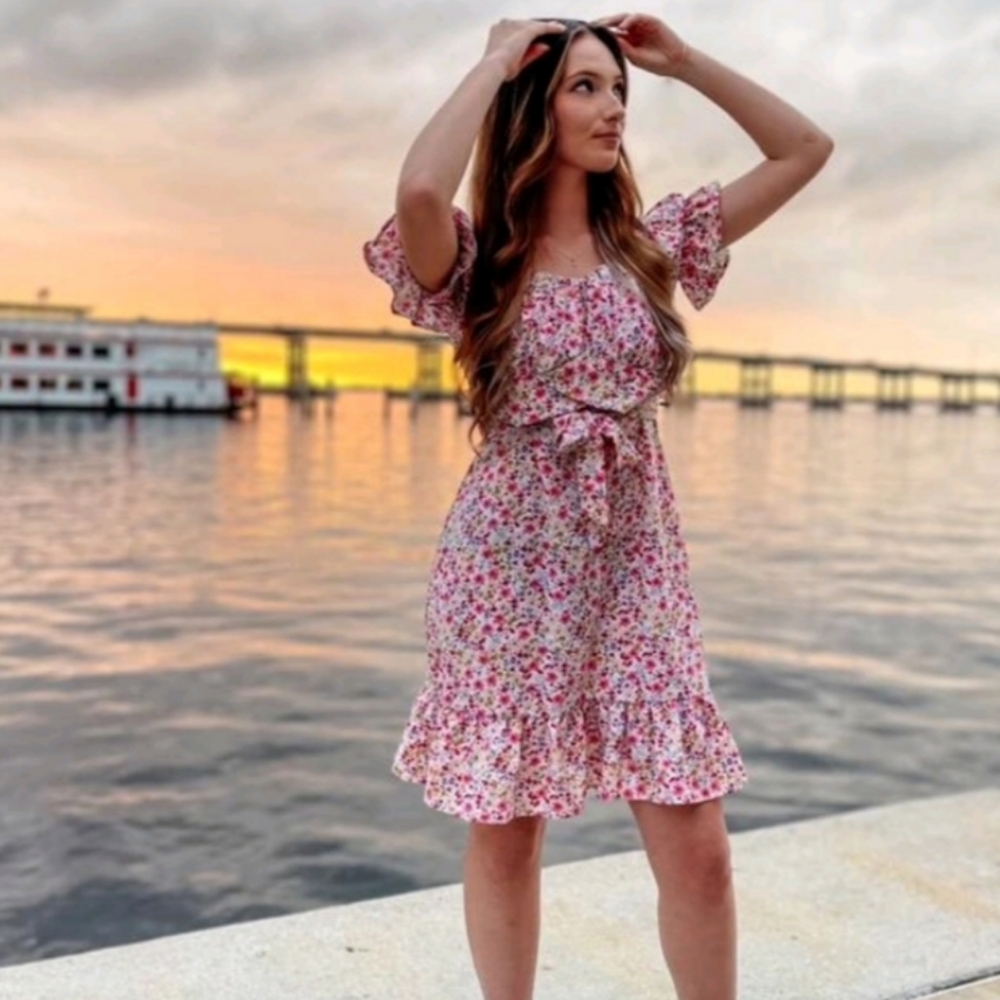 🌺 SALE 🌺 🌼 Women's New Spring Floral Dress 🌼